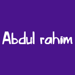 Abdul rahim