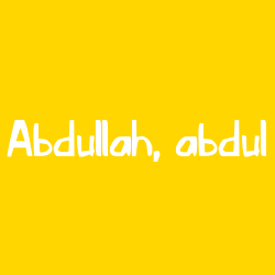 Abdullah, abdul