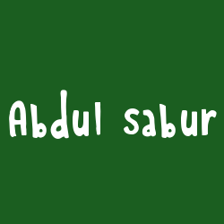 Abdul sabur