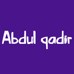 Abdul qadir