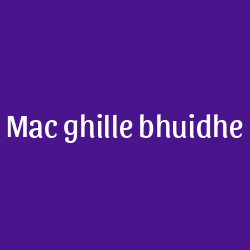 Mac ghille bhuidhe