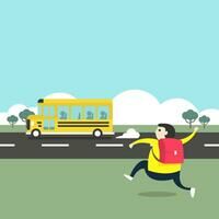 Corriendo detrás de un autobus