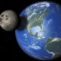 Luna choca con la tierra
